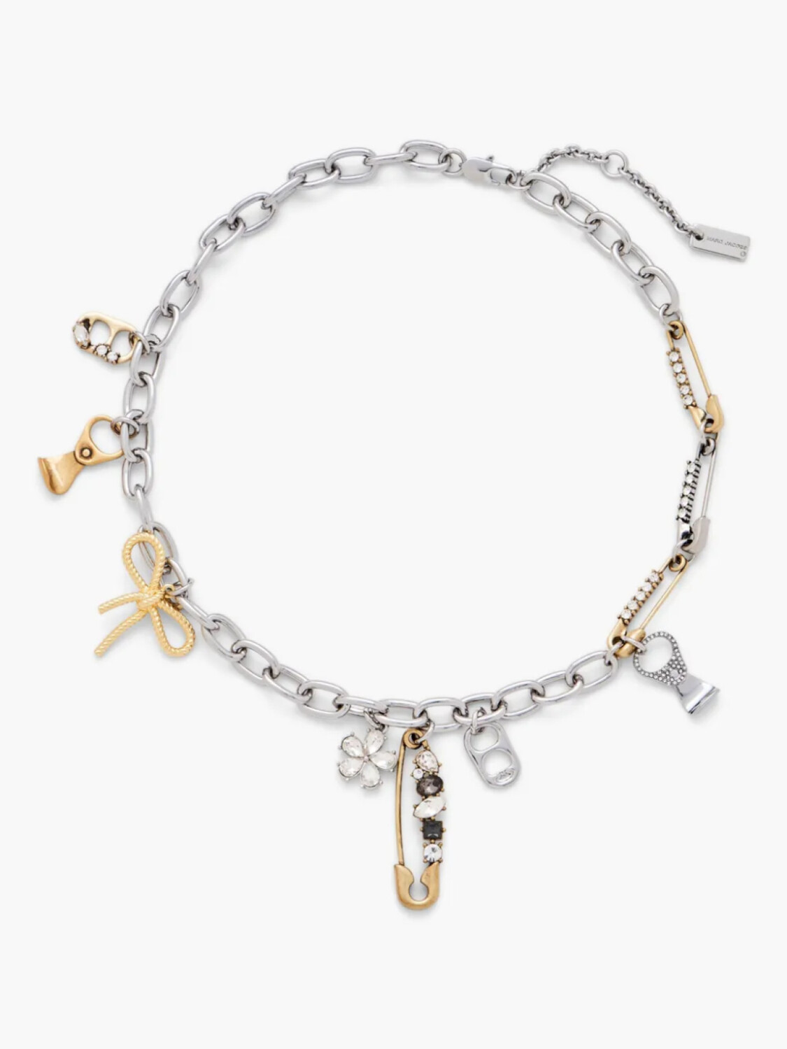 

Ожерелье Marc Jacobs Grunge Glam Charm, серебристый