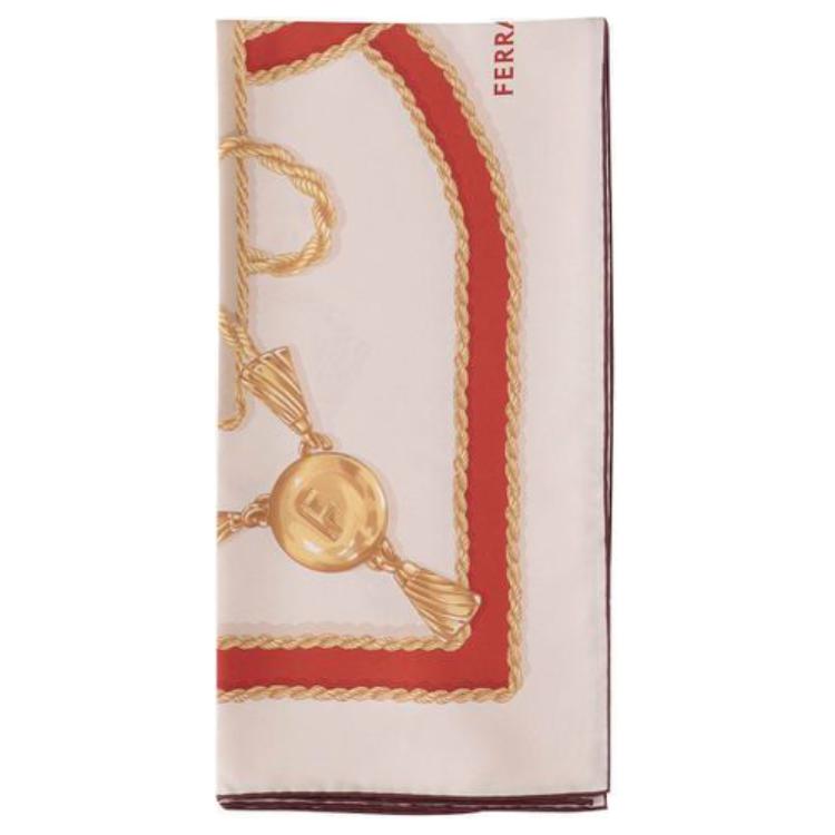 

Ferragamo Печатный шарф, White