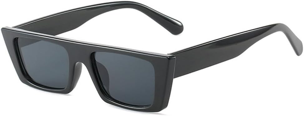 

Винтажные прямоугольные солнцезащитные очки для женщин, защита от УФ-излучения UV400, модные, желейного цвета, трендовые панк-солнцезащитные очки для мужчин generic, Black Grey