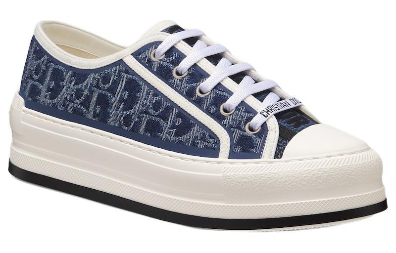 Платформенные кроссовки Walk'n'Dior Low Top женские синие — фото 3