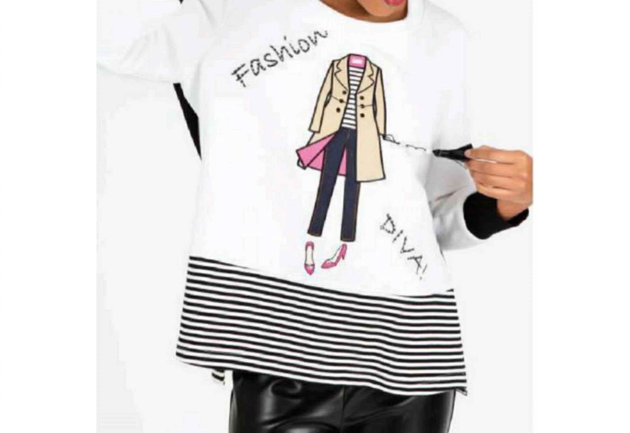 

Трикотажный топ Fashion Diva белого цвета berek