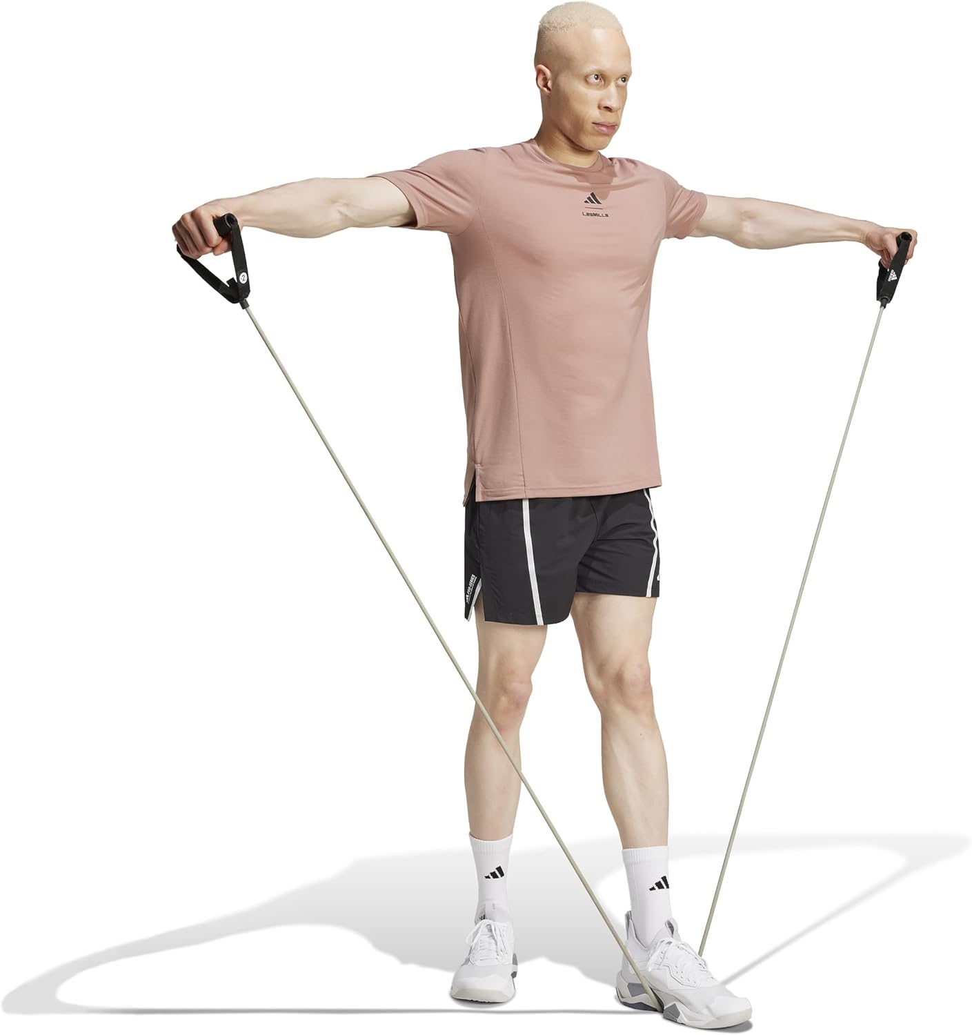 Мужская футболка с коротким рукавом adidas Les Mills Graphic Short Sleeve Tee JRS32, глиняный — фото 3