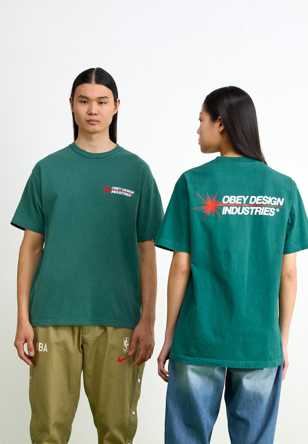 

Футболка с принтом DESIGN INDUSTRIES UNISEX Obey Clothing, зеленый