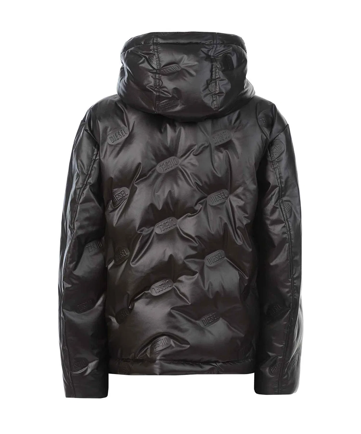 Куртка-худи Diesel Kids & Junior с логотипом, полиэстер, чёрная — фото 2