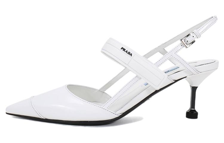 Туфли женские Prada с логотипом, белый