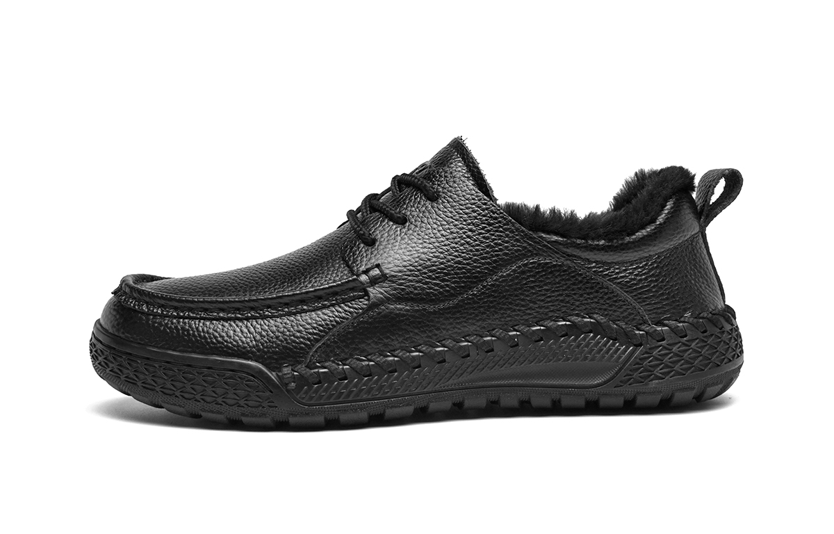 

Повседневные кожаные туфли мужские низкие HLA, черный