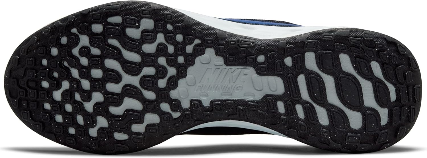 Беговые кроссовки NIKE Men's Revolution 5 Flyease, черный/серый/алый — фото 4
