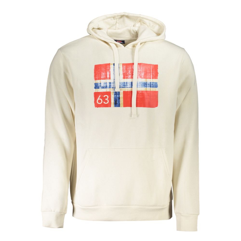 

Белый хлопковый мужской свитер Geographical Norway