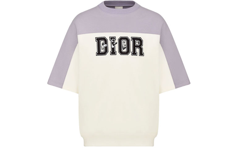 Футболка X KENNY SCHARF мужская FW21 свободная бело-фиолетовая DIOR мультиколор — фото 4