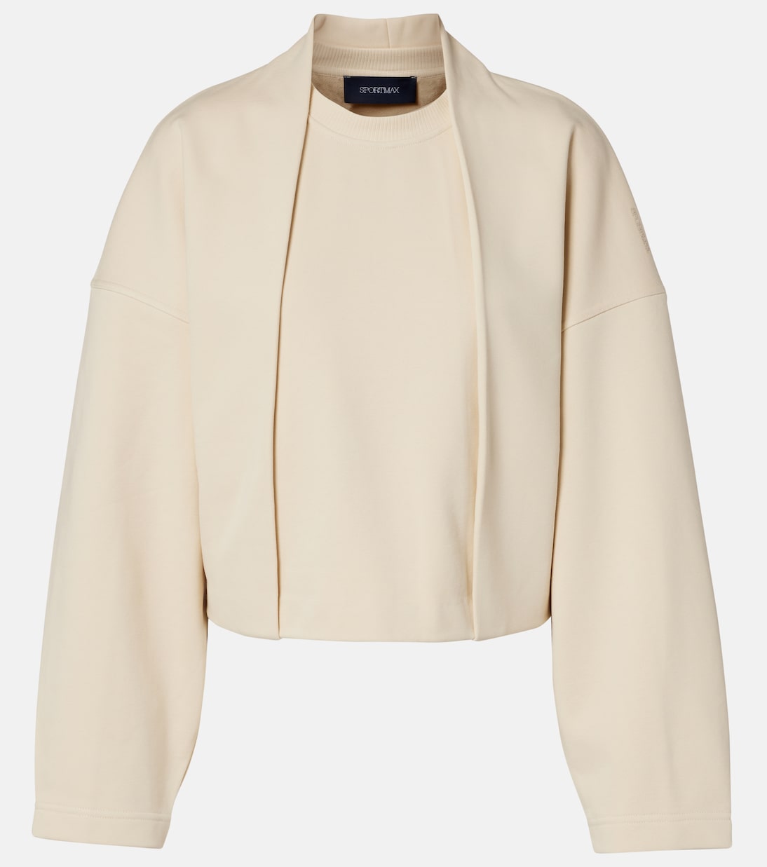 

Майка из хлопкового джерси с принтом Микки Мауса Sportmax, Avorio