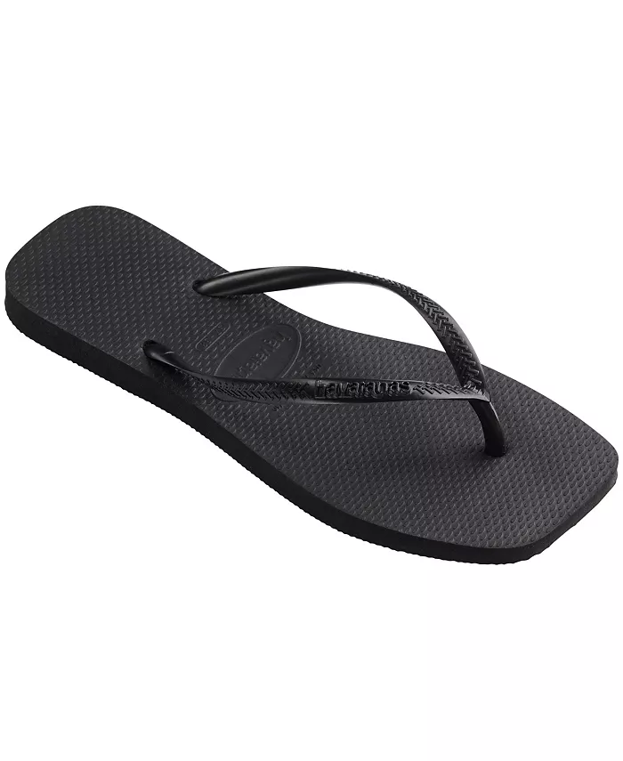 Женские узкие квадратные сандалии Havaianas, черный