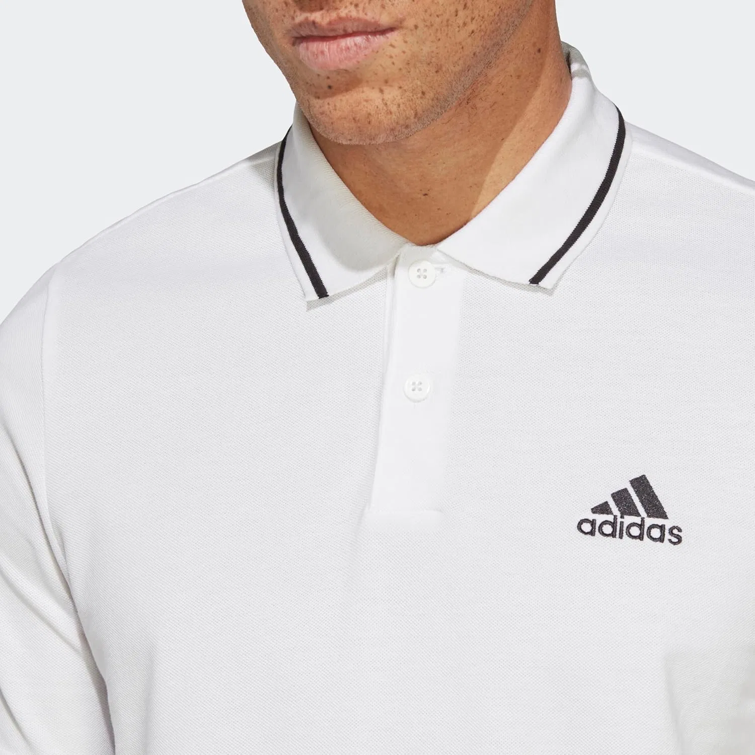 Adidas Mens Essentials Пике Маленькая рубашка-поло с логотипом — фото 4