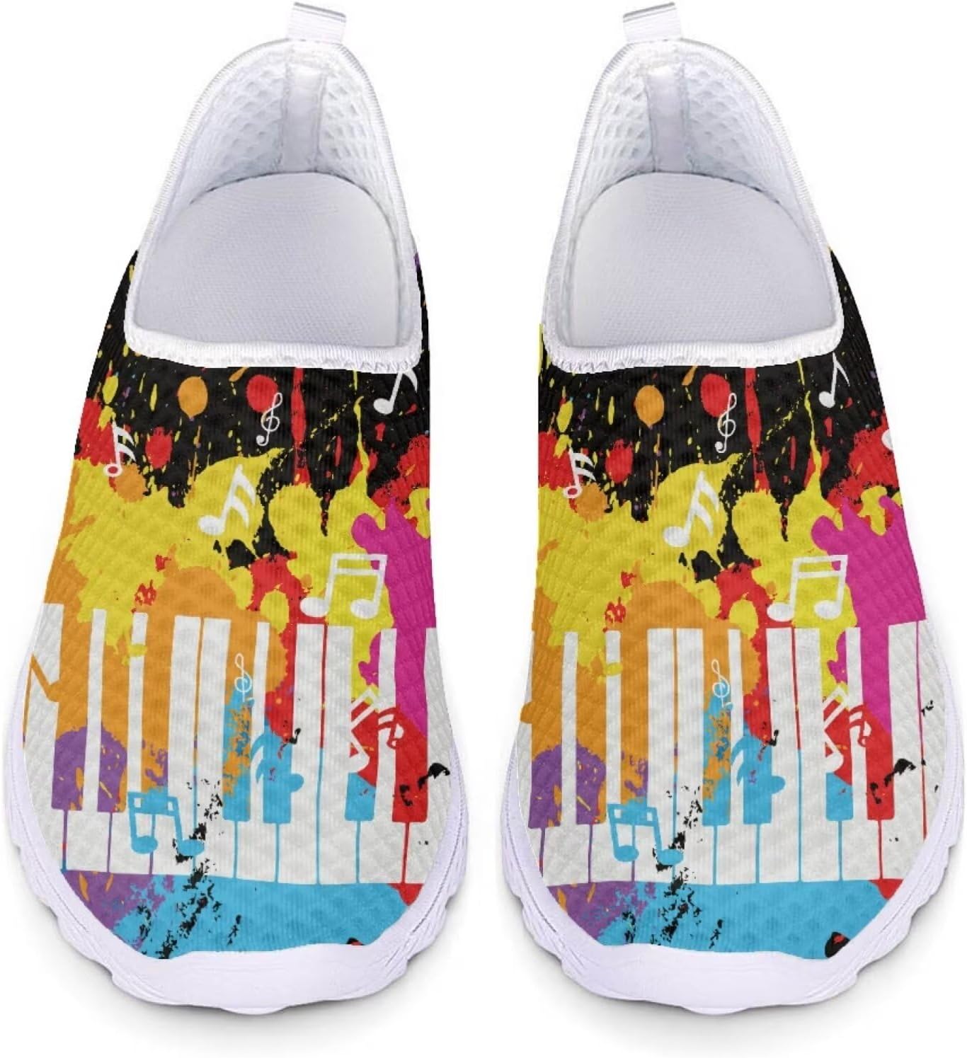 

Кроссовки женские Forchrinse с принтом «корова», обувь без шнурков, милые повседневные кроссовки для ходьбы и бега, легкие, Splatter Tie Dye Music Piano