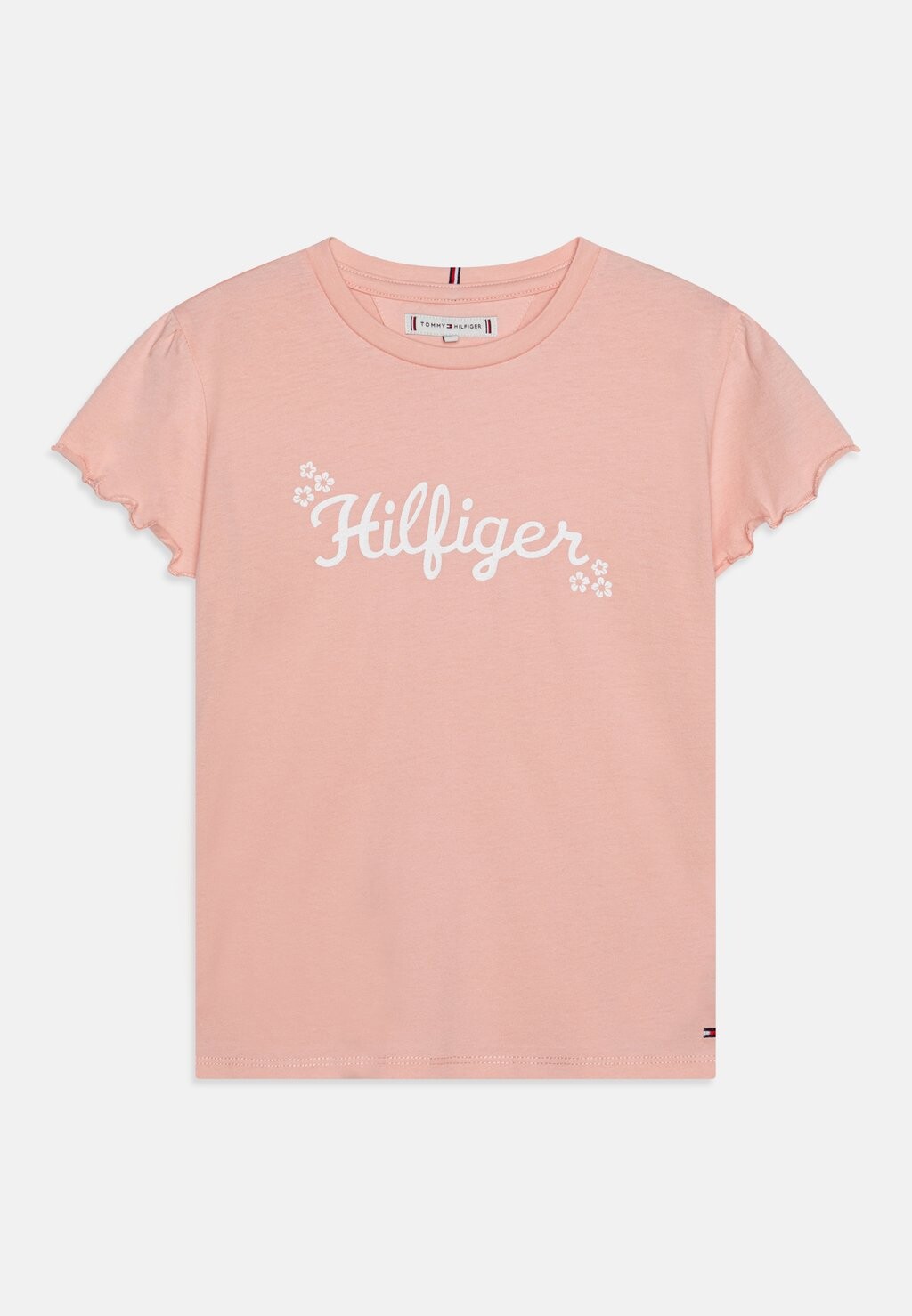 

Футболка с принтом Flower Glitter Tee Tommy Hilfiger, нежная роза