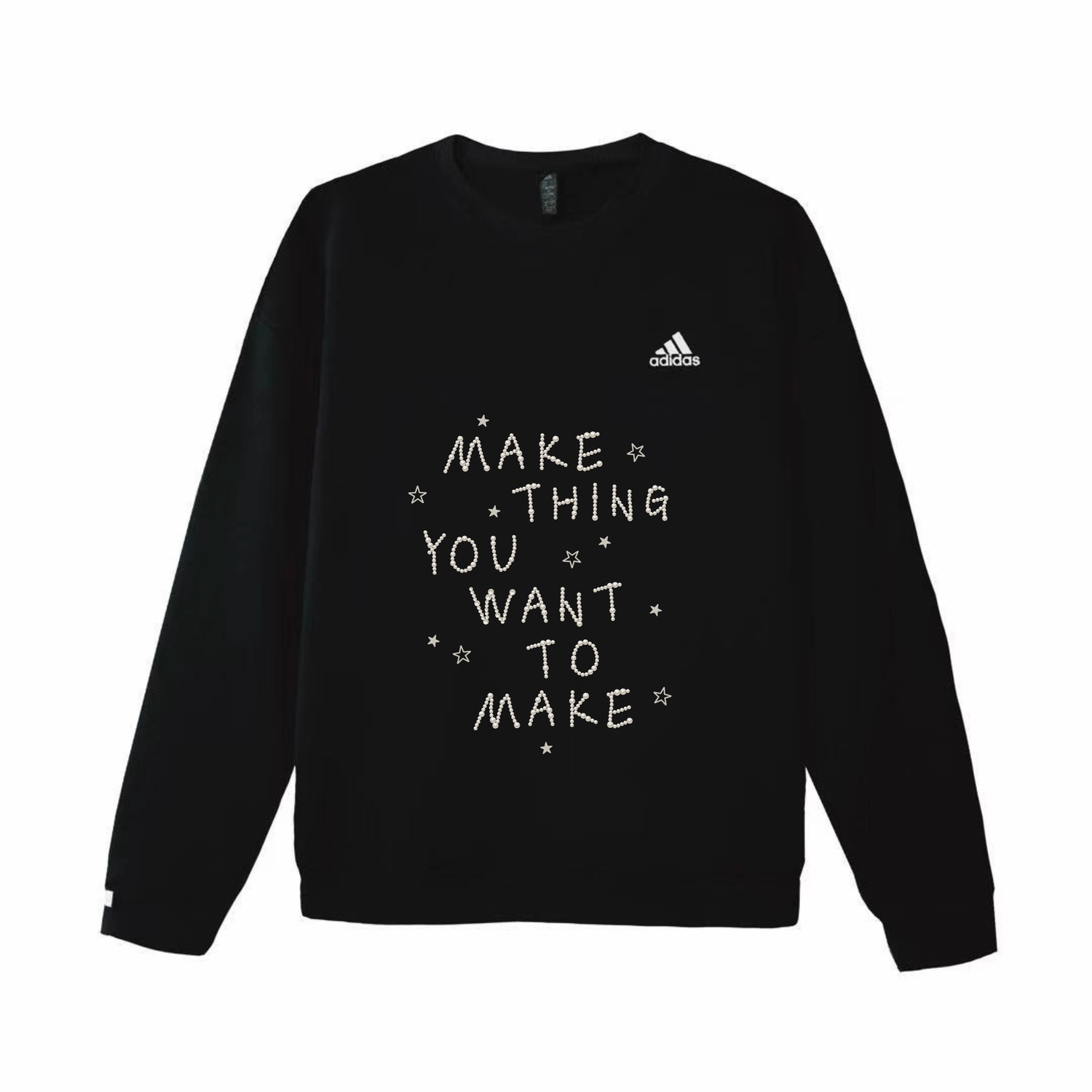 

Adidas Свитшот LABEL Unisex Black Crew Neck Moderate Regular