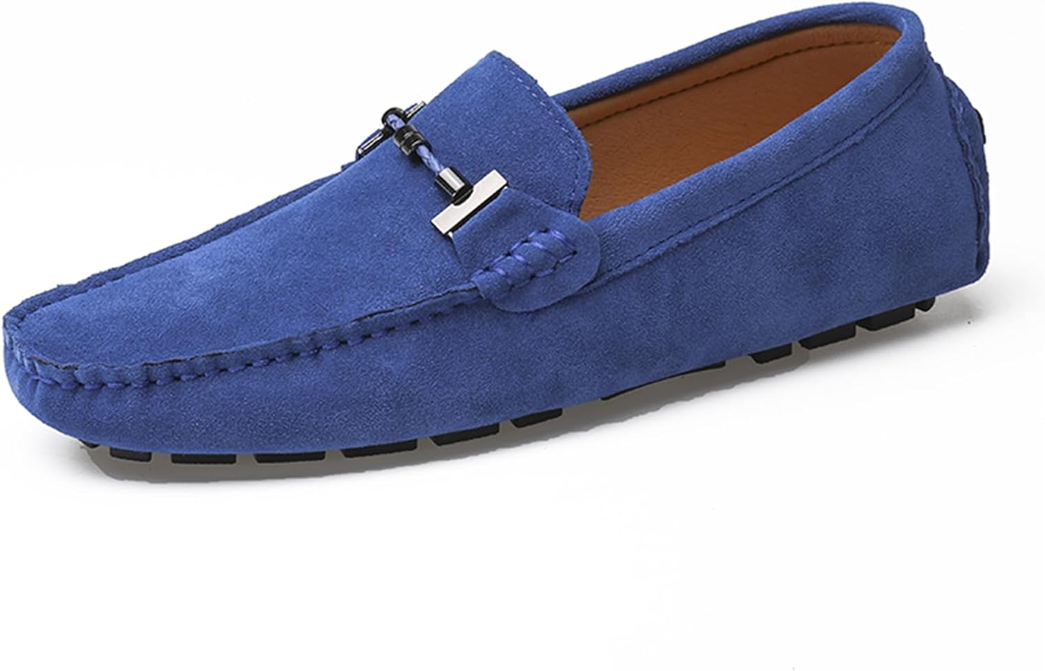 

Мужские лоферы Abborora, ручная работа, из замши и кожи, удобные, повседневные, дышащие, классические туфли-лоферы, синий