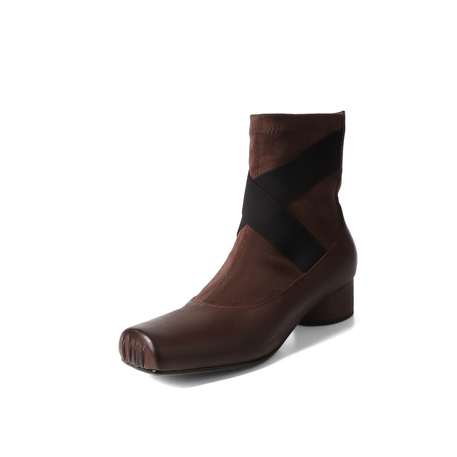 Yeezyy Reezy Женские коричневые полусапожки на каблуке 4,5 см, цвет Brown