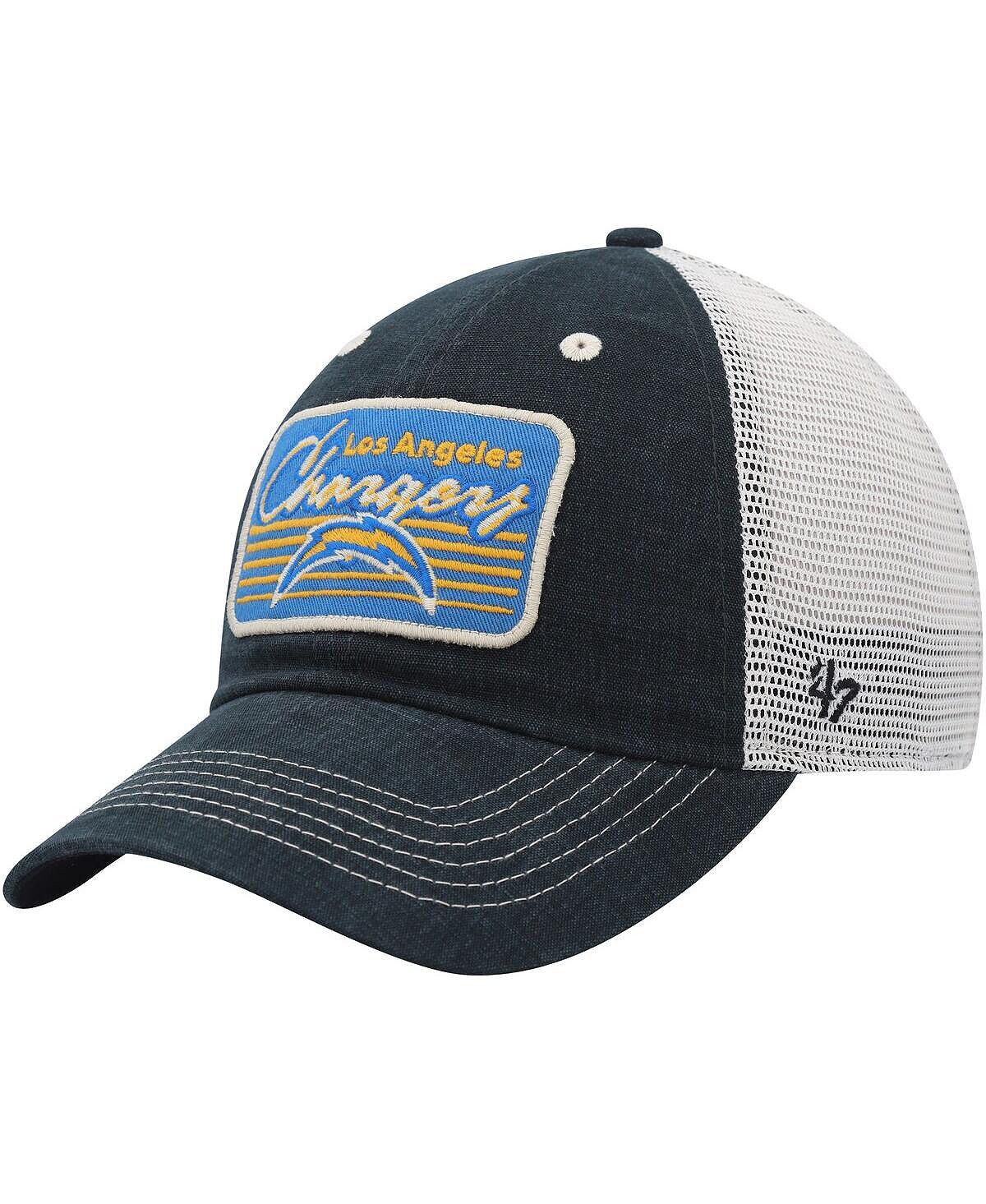 

Мужская черная натуральная регулируемая кепка Los Angeles Chargers Five Point Trucker Clean Up '47 Brand