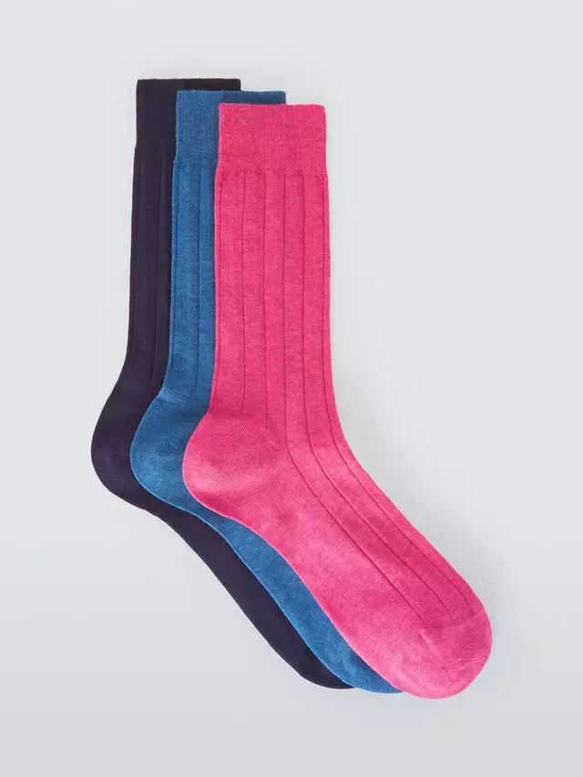 

Носки John Lewis Made in Italy Cotton 3 шт, разноцветный
