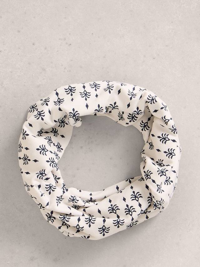 

Универсальный шарф-снуд в цветочную полоску White Stuff, Ivory