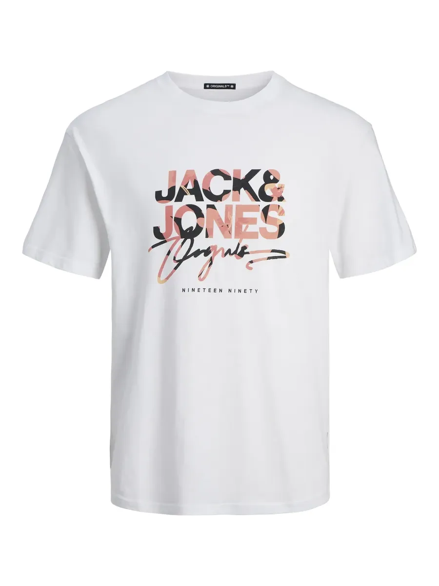 

Футболка Jack & Jones "JORARUBA AOPBRANDING TEE SS CREW NECK LN", белый