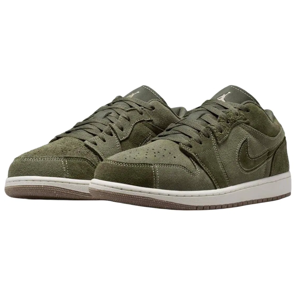 Кроссовки баскетбольные винтажные Air 1 Low Jordan зеленые — фото 4