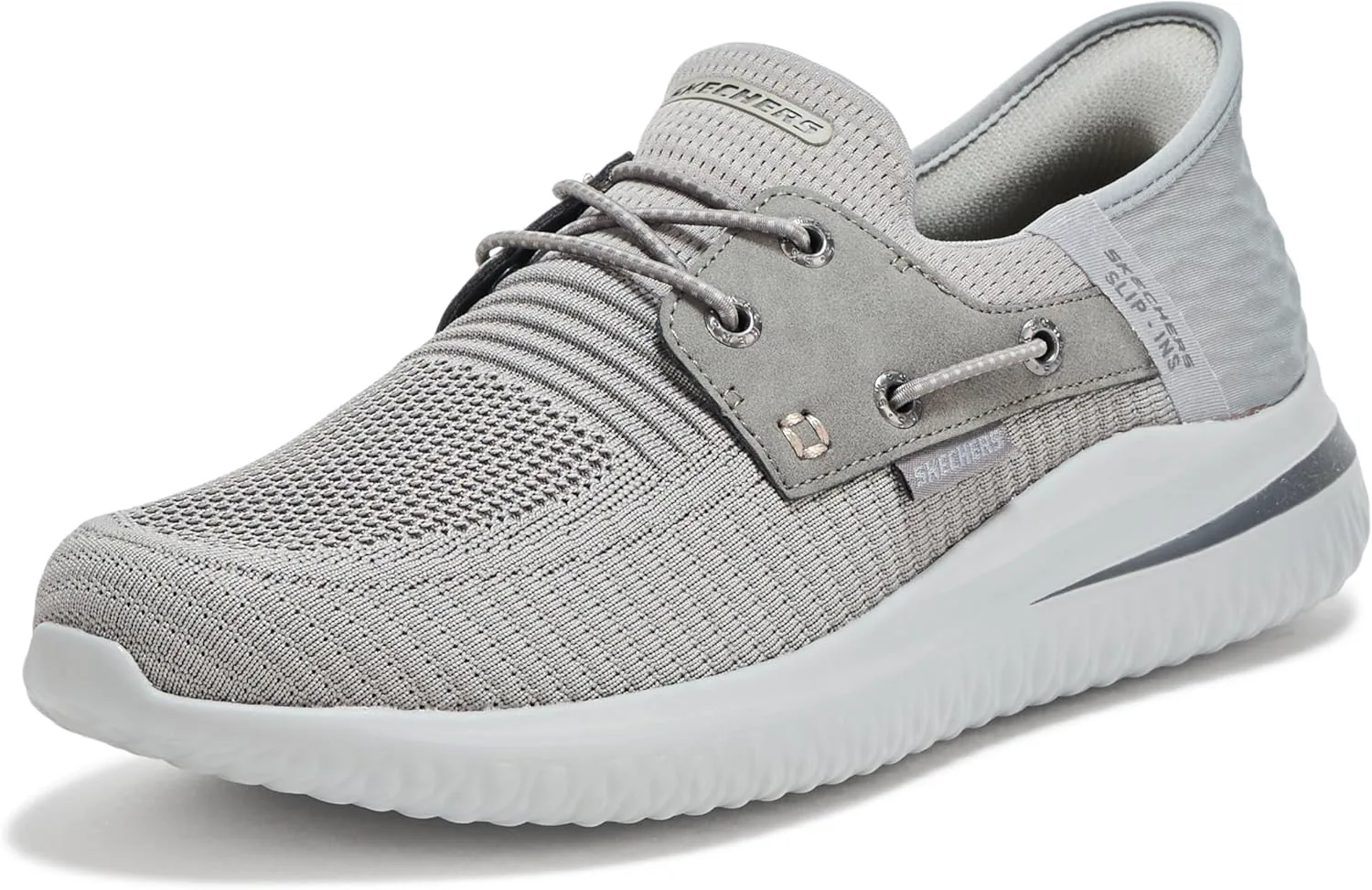 Мужские кроссовки Skechers Streetwear Delson 3.0 - Roth с низким профилем и шнурками-бинджи, серый