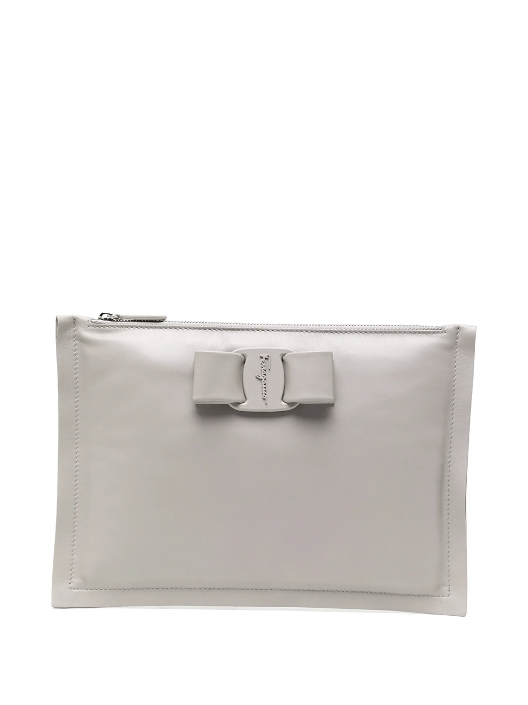 

Клатч с логотипом Ferragamo, серый