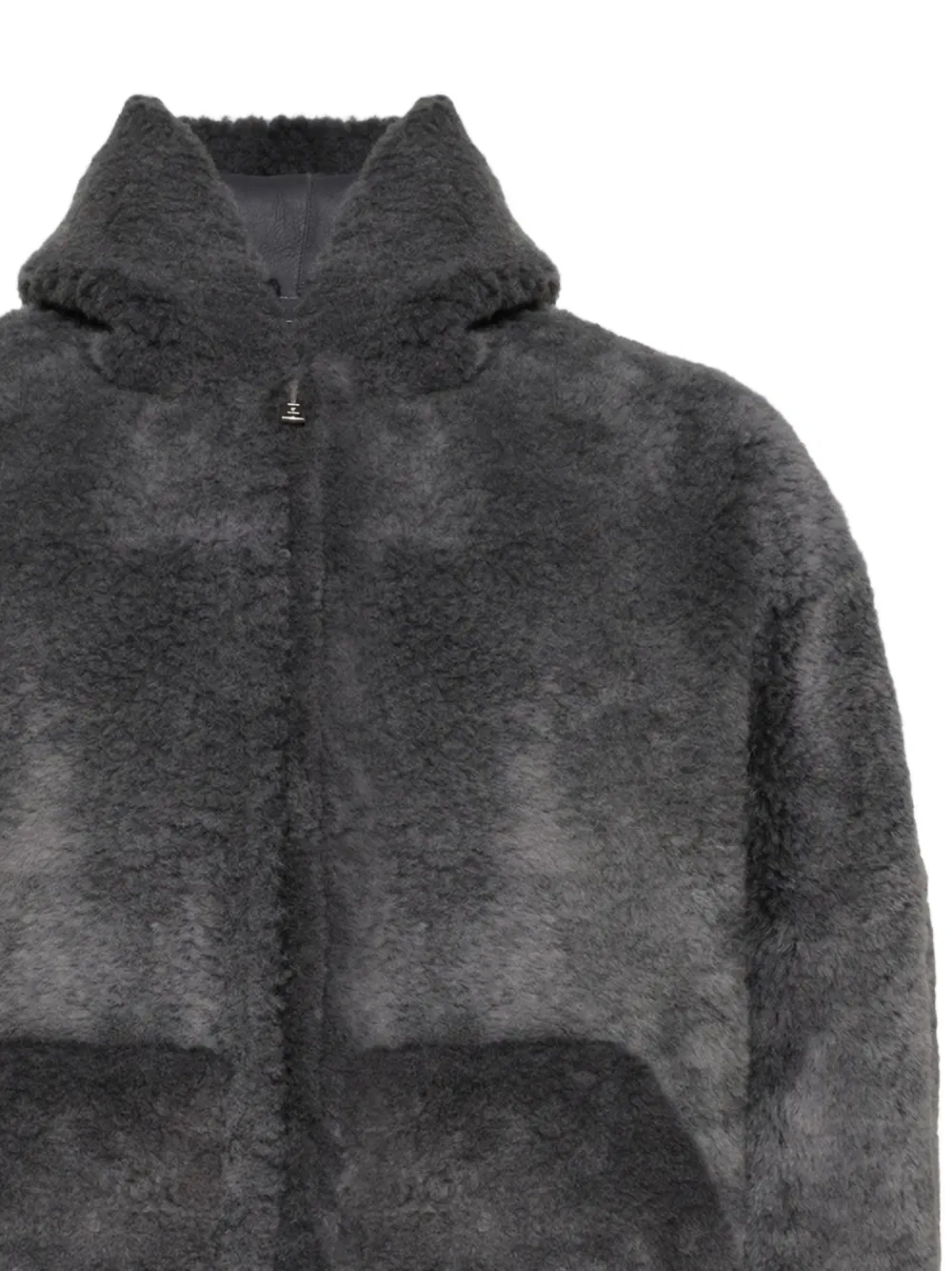 Жакет из овчины Alexander Wang, серый — фото 2