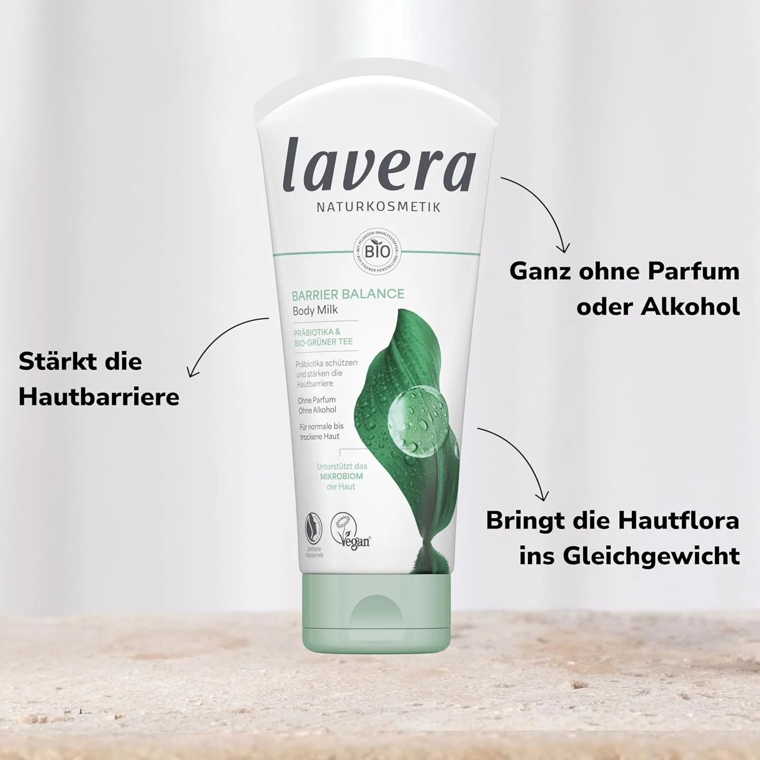 Молочко для тела lavera Barrier Balance без спирта и отдушек 200 мл Lavera, White — фото 3