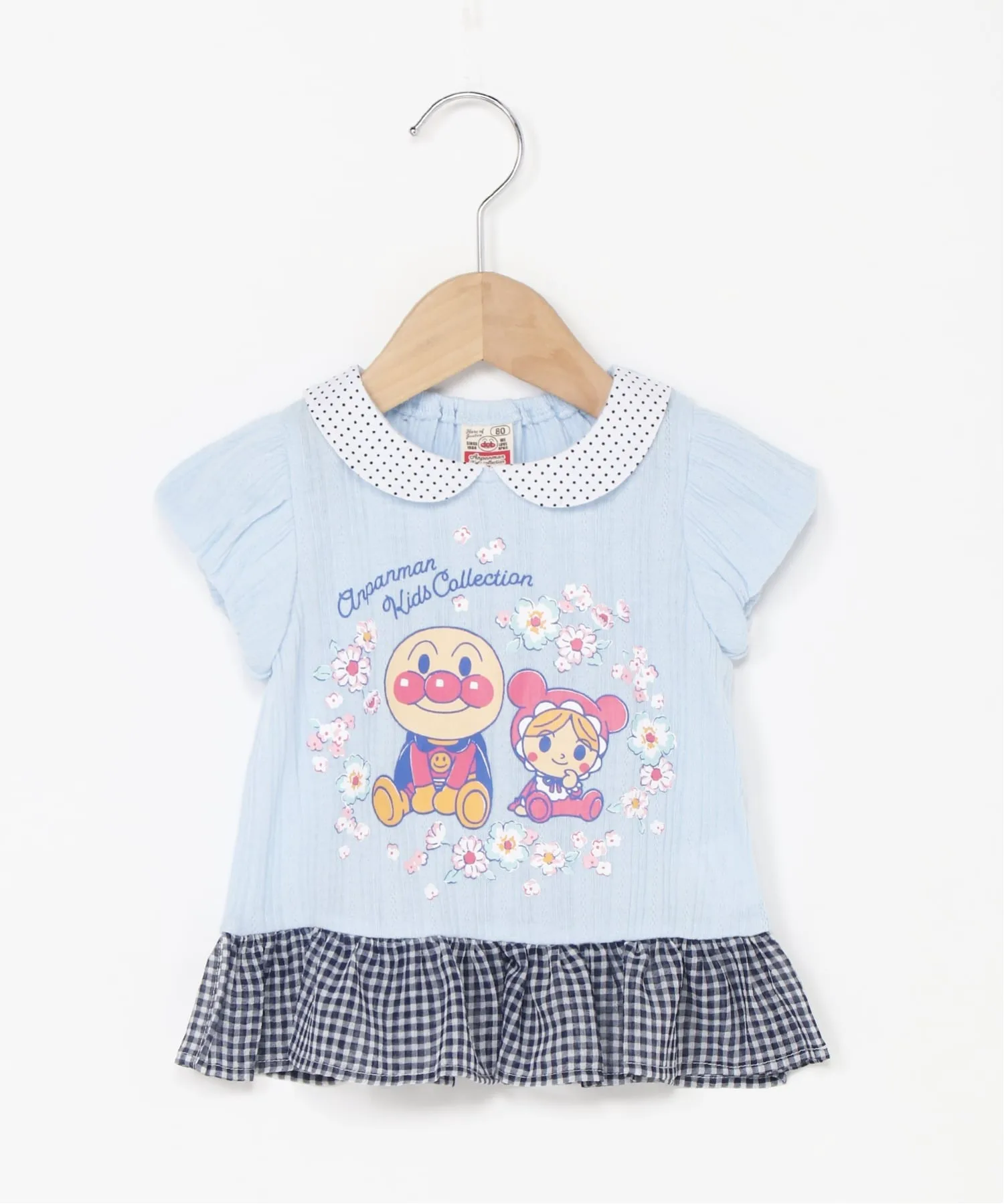 Детская коллекция Anpanman / (K) Детский топ Anpanman с воротником и оборками Anpanman Kids Collection, Saxophone Blue