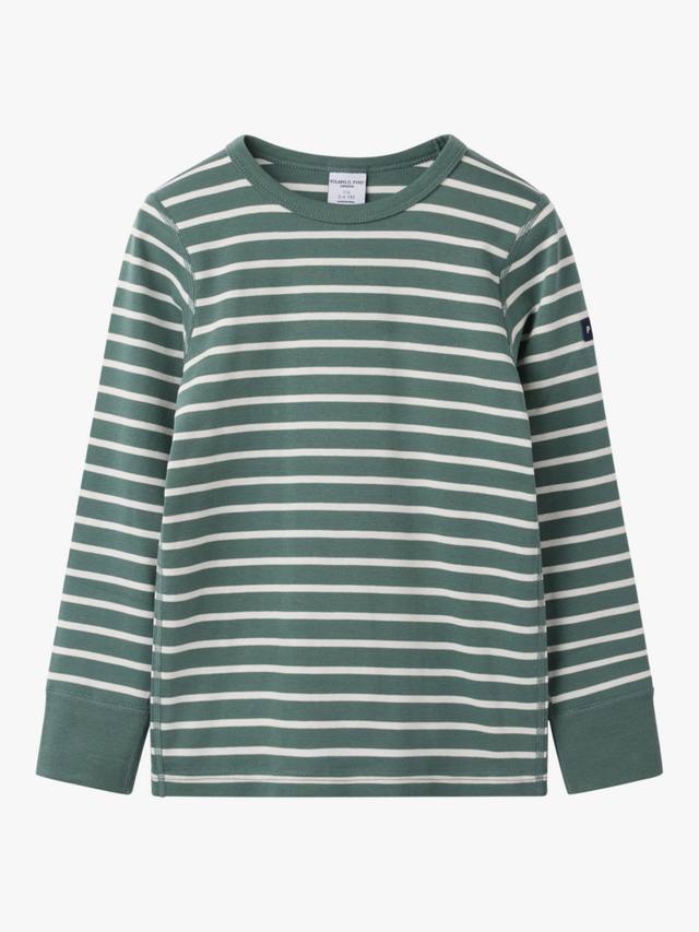 

Хлопковая футболка с длинным рукавом Regular Fit Polarn O. Pyret, Green