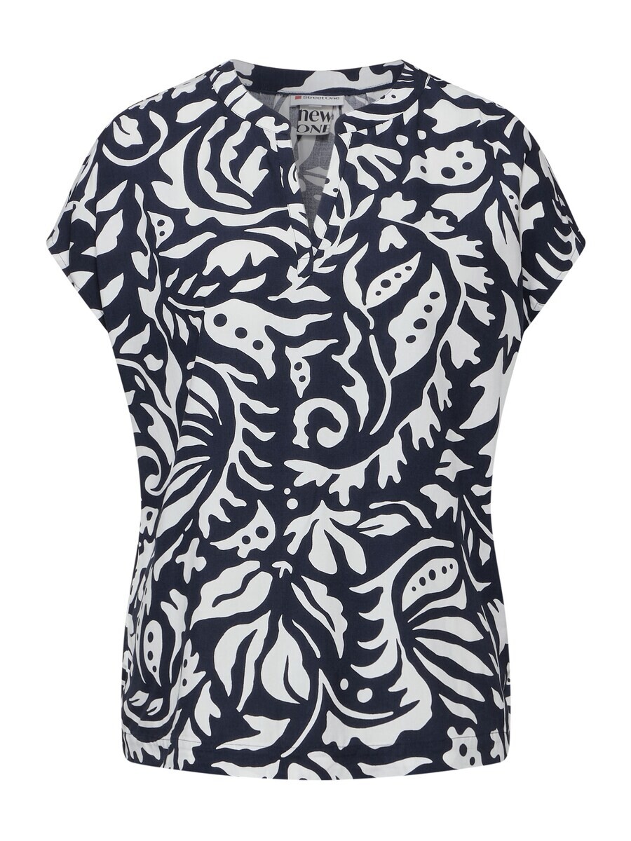 

Блузка с коротким рукавом STREET ONE Blouse, темно-синий