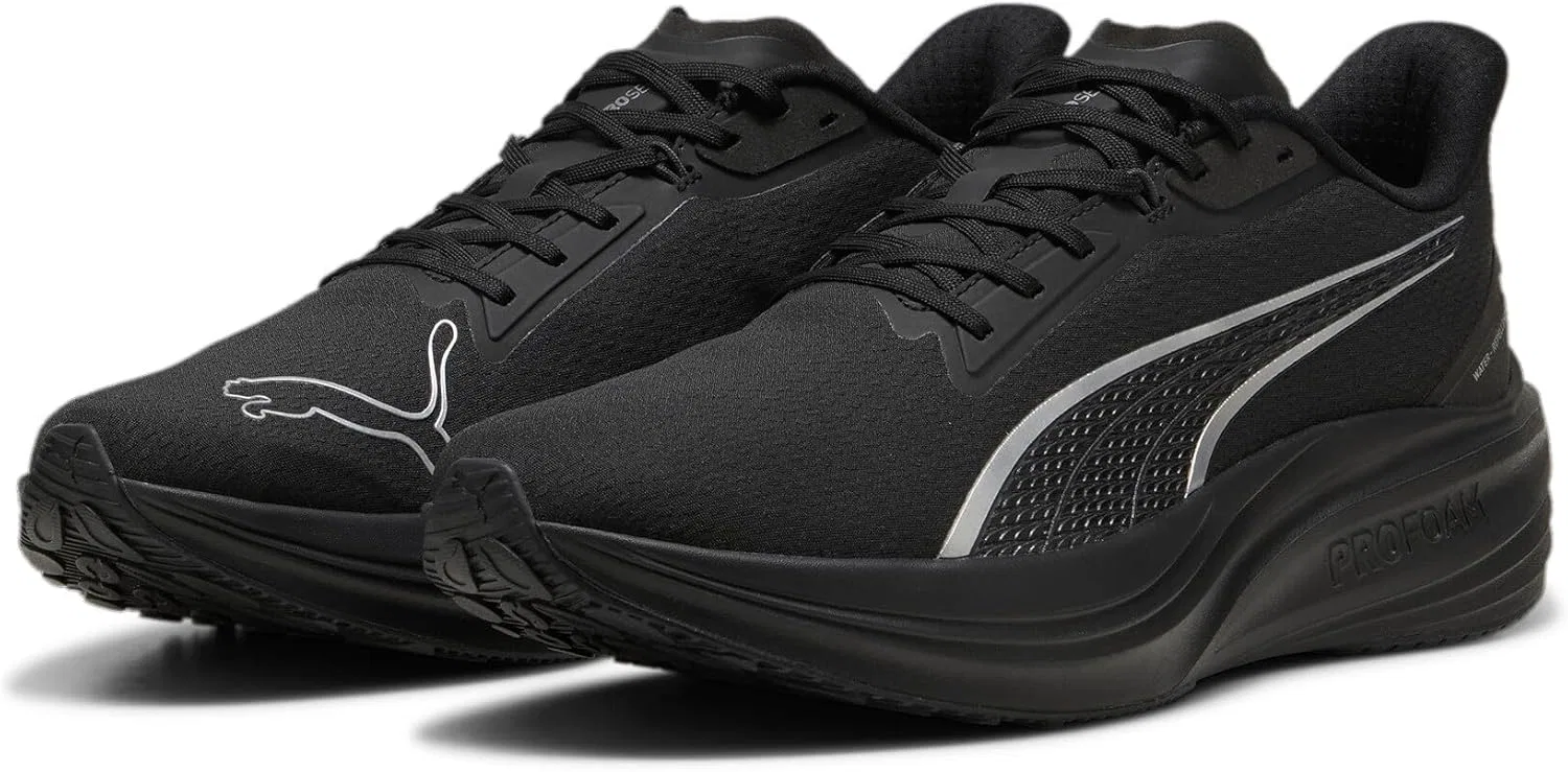 Кроссовки для бега по шоссе PUMA Unisex Darter Pro WTR, Puma Black Puma Silver — фото 2