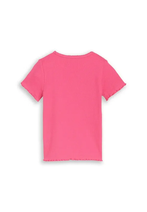 Футболка Tom Tailor basic t-shirt с вышивкой, ярко-розовый — фото 2