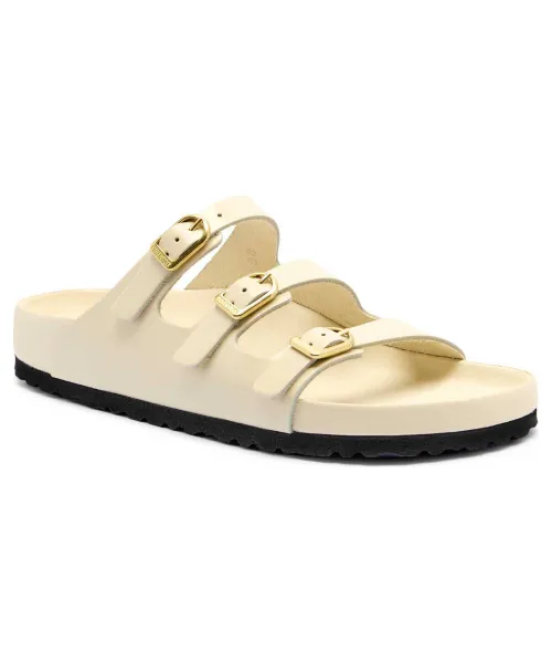 Кожаные тапочки Florida с D-образной пряжкой Narrow fit Birkenstock, бежевый