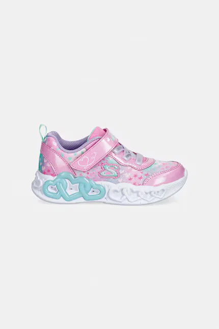 Кроссовки детские с подсветкой INFINITE HEART LIGHTS Skechers, розовый — фото 2