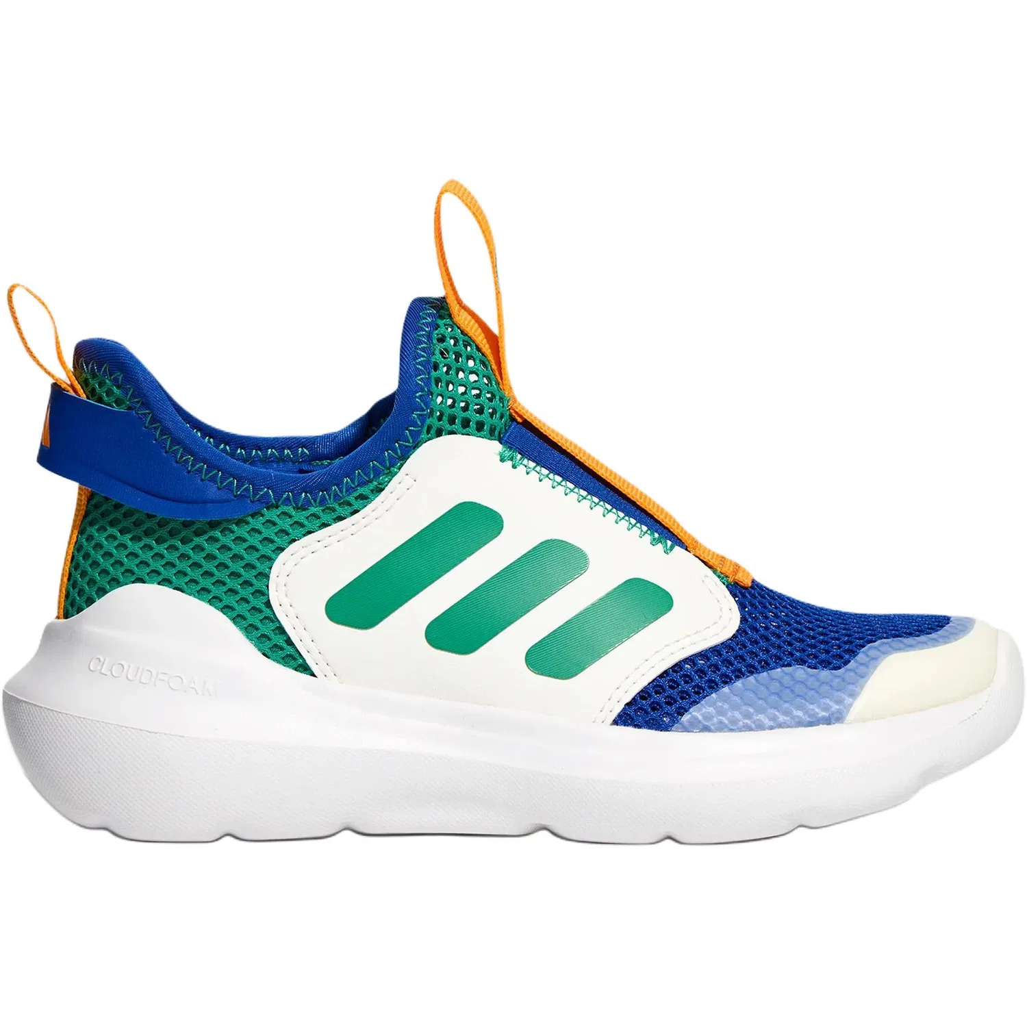 Детские кроссовки для бега Adidas Tensaur синие/зеленые/белые — фото 3
