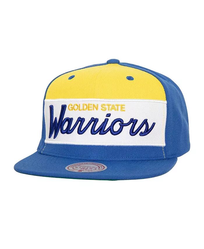 

Мужская белая бейсболка с надписью Royal Golden State Warriors Retro Sport Snapback Mitchell & Ness