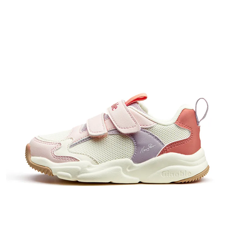 Детские дышащие кроссовки low top GINOBLE, Ivory White/Waterweed Green/Gray — фото 2