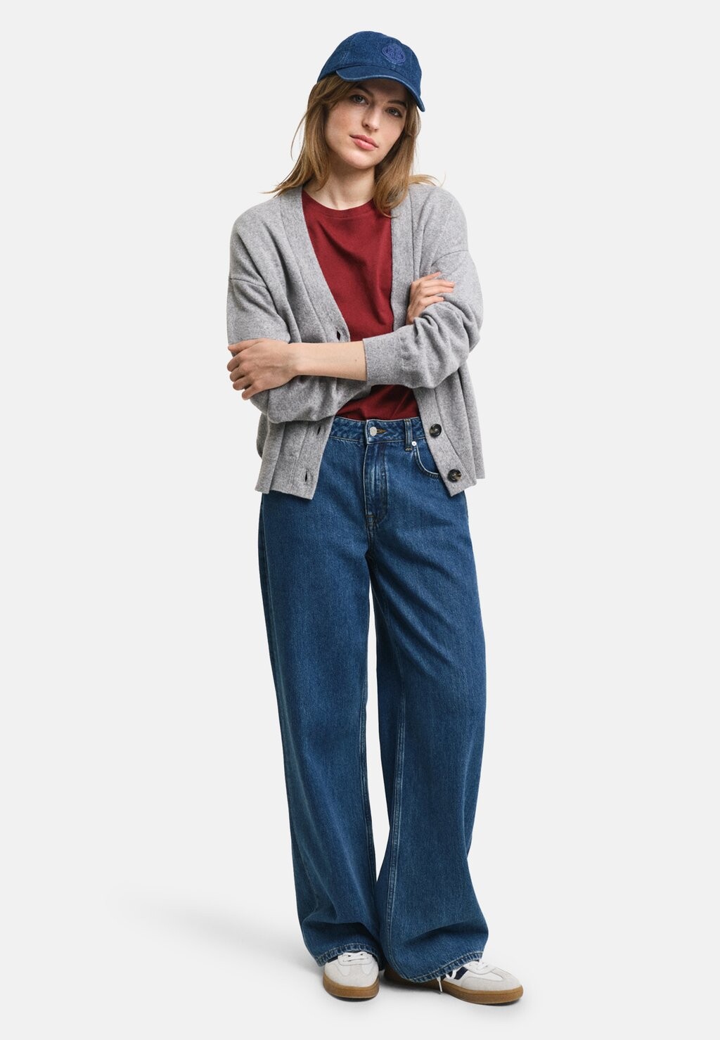 

Кардиган SUPERFINE GANT, цвет Mottled Grey