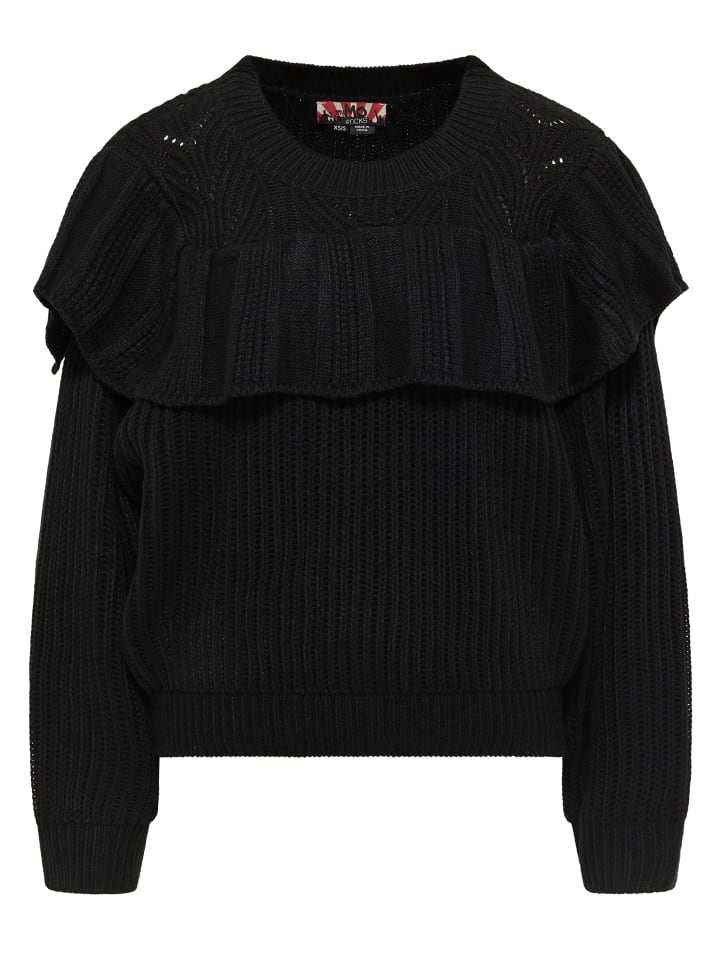 

Женский вязаный свитер черного цвета myMo ROCKS