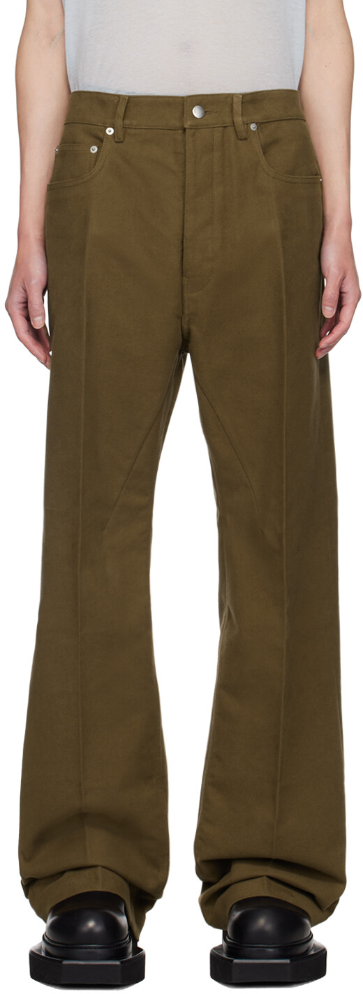 

Джинсы Porterville Geth цвета хаки Rick Owens, Bean