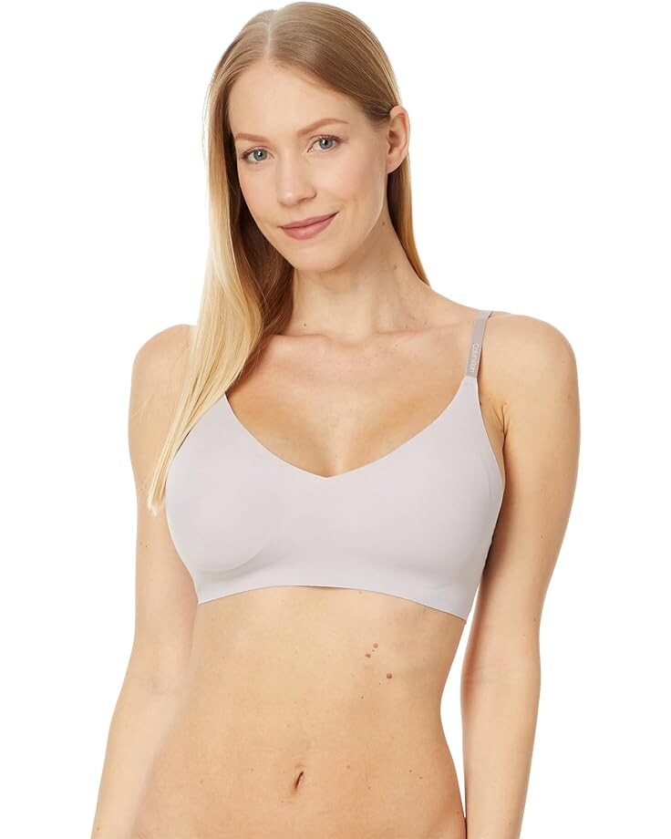

Бюстгальтер Calvin Klein Underwear Invisibles Comfort Lightly Lined Seamless Wireless Trianglelette, цвет Cloud Grey