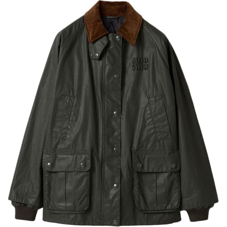 

MIU MIU Пиджак из поплина, Forest Green