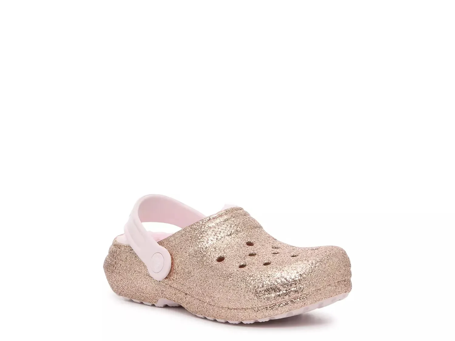 

Классические босоножки-сабо с блестками - детские Crocs, Gold Metallic