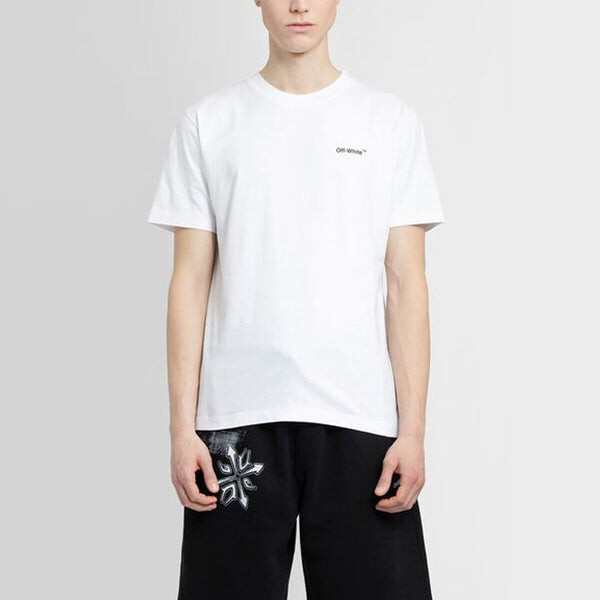 Футболка men's ss22 solid color cotton zebra printing short sleeve white t-shirt Off-White, мультиколор — фото 4