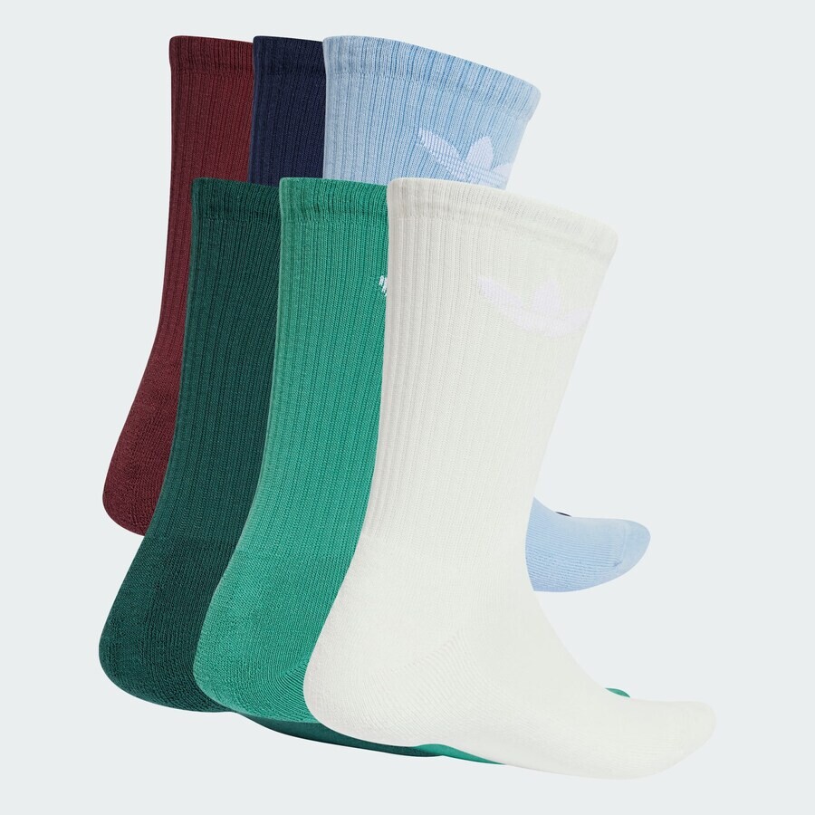 Носки ADIDAS ORIGINALS Socks Trefoil, цвет light blue/dark blue/green/emerald/bordeaux/white — фото 2