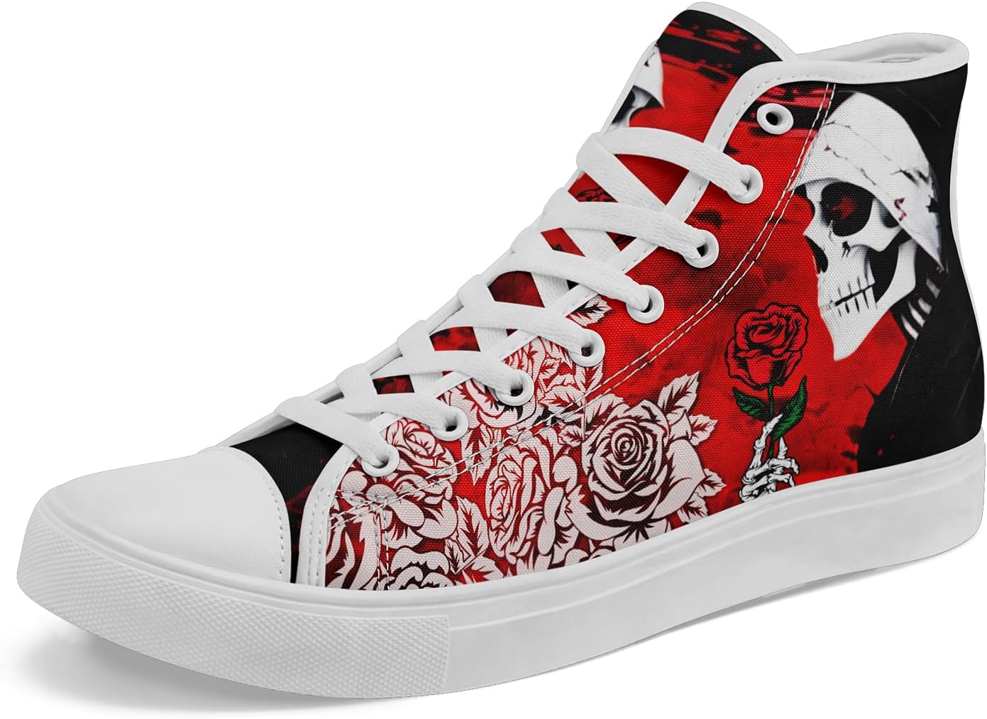 

Мужские высокие кеды с черепом от coolcustomize, классические модные высокие кеды, повседневные кроссовки на шнуровке, Color17