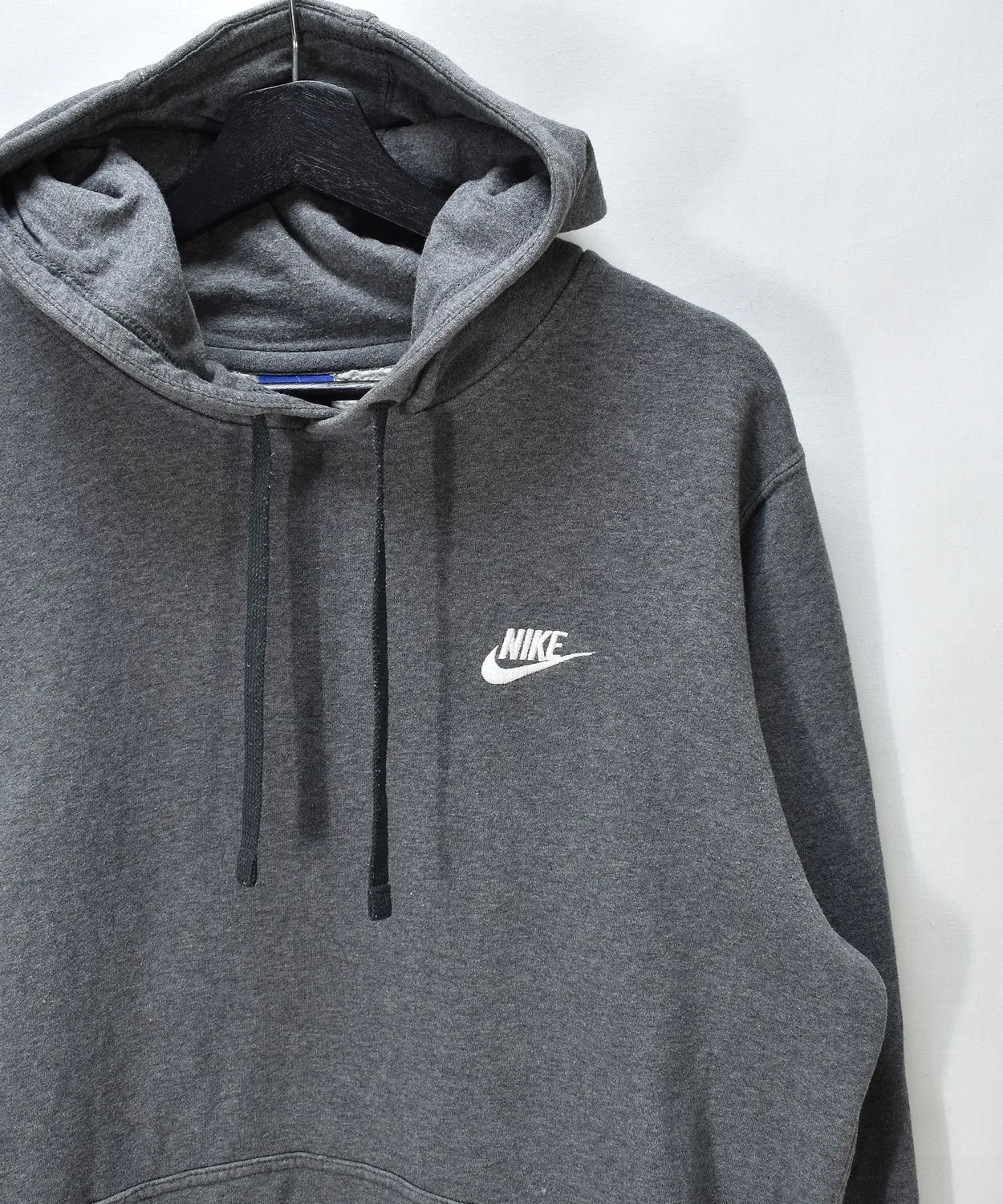 Винтажная толстовка Nike Swoosh с вышивкой, серая, размер L — фото 3